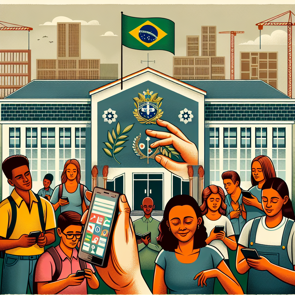 "Estudantes em sala de aula sem celulares, refletindo sobre a proposta de proibição do uso de dispositivos móveis nas escolas brasileiras - Análise da educação no Brasil."
